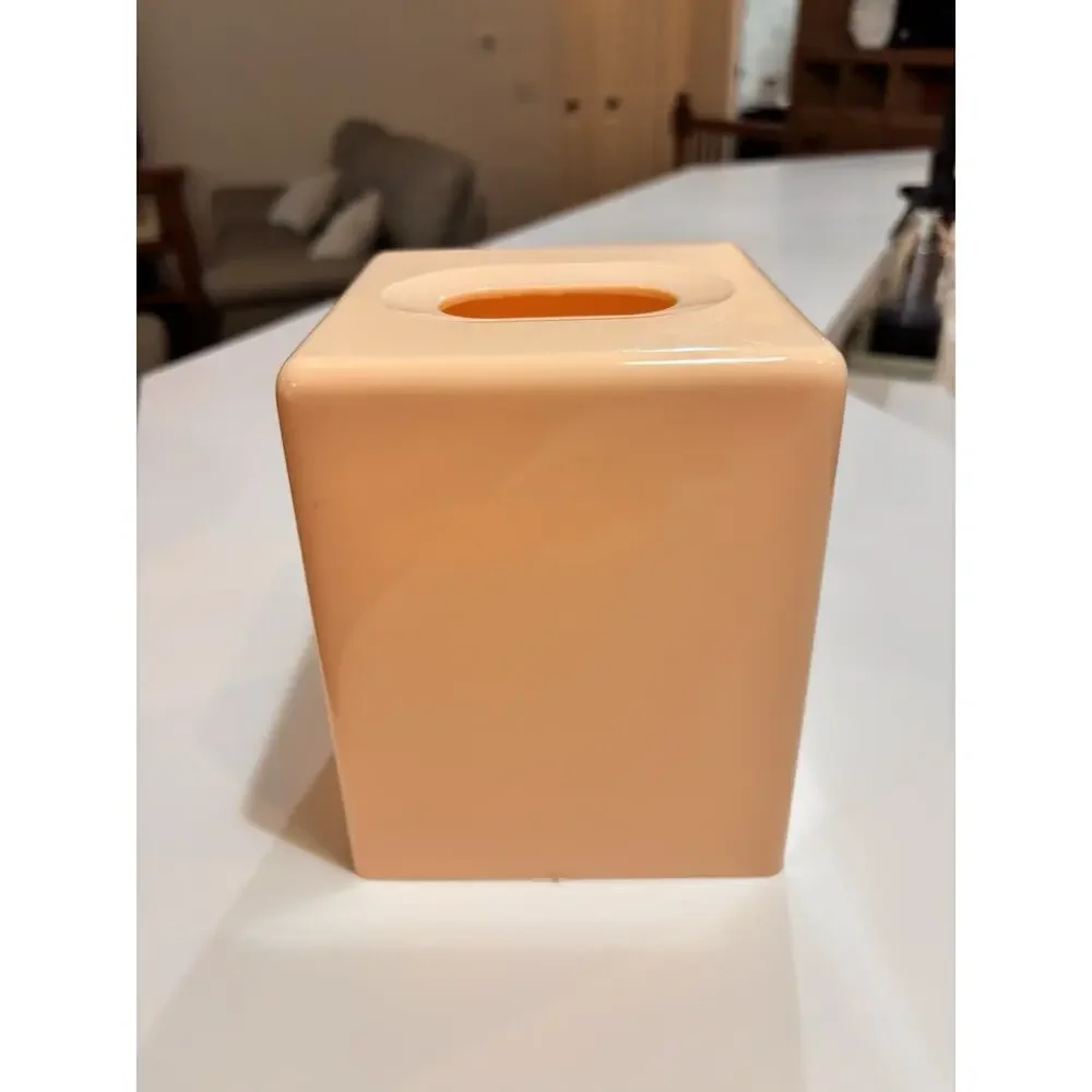 JCPenny Bathroom Peach Blush Pink Kleenex Tissue Box Vintage Retro 80's